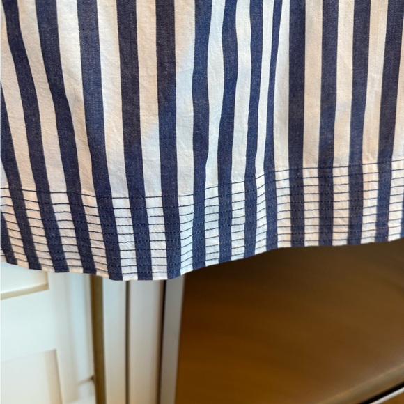 By Anthropologie Darcey Striped Blue and White Women's popover top XL - Picture 7 of 9